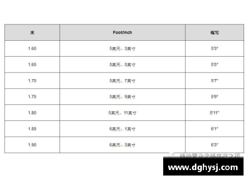 NBA球员身高换算指南：从厘米到英尺的转换全解析